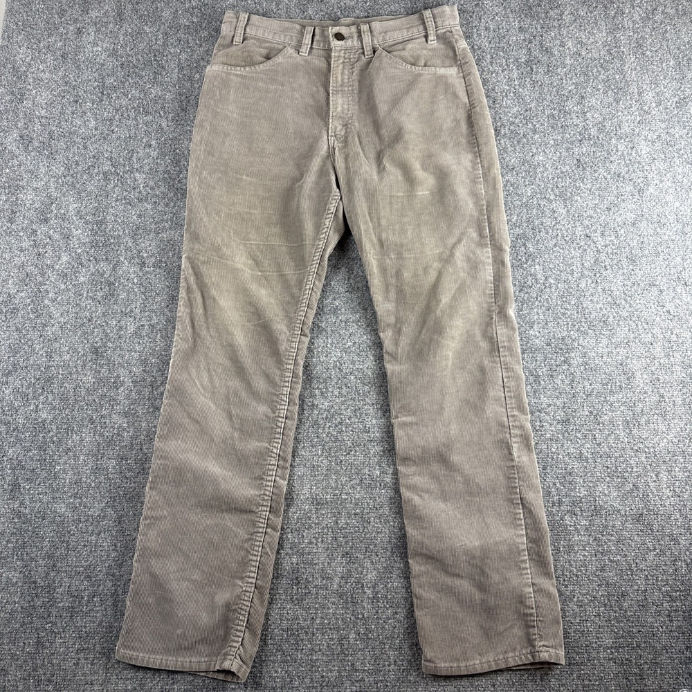 Vintage 1986 Levi's 519 White Tab Corduroy Pants - Grey Taupe 32x31